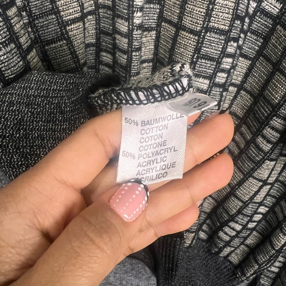 Vintage Countess Mara Italy V Neck Sweater Plaid Checkered Knit Mens Large - Picture 8 of 9